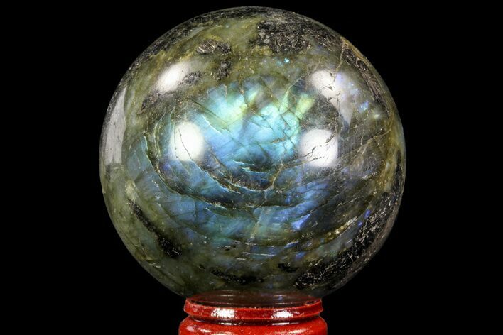 Bargain, Flashy Labradorite Sphere - Great Color Play #71813